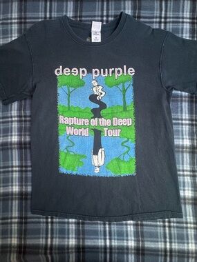 Fruit of the Loom Black Deep Purple 'Rapture of the Deep' Tour Tee